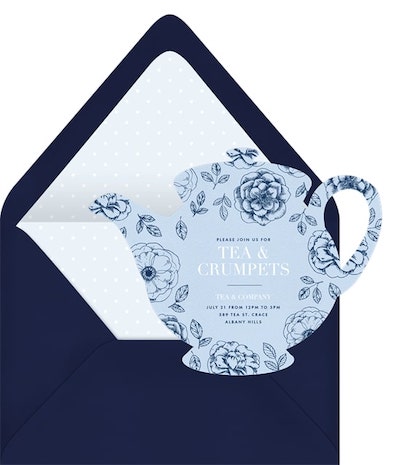 Tea party decorations: Dainty Teapot Invitation