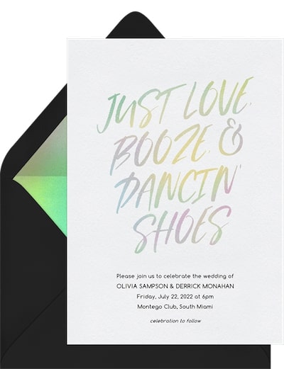 Dancin' Shoes Invitation