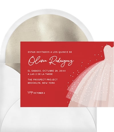 Dazzling Dress Invitation