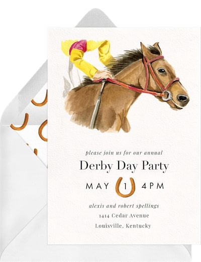 Kentucky Derby themed party: Derby Day Invitation