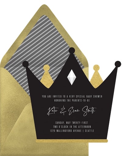 Die Cut Crown Invitation