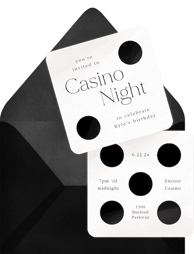 Diecut Dice Invitation