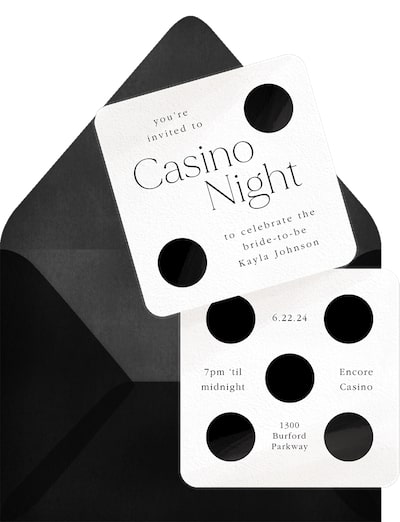 Diecut Dice Invitation