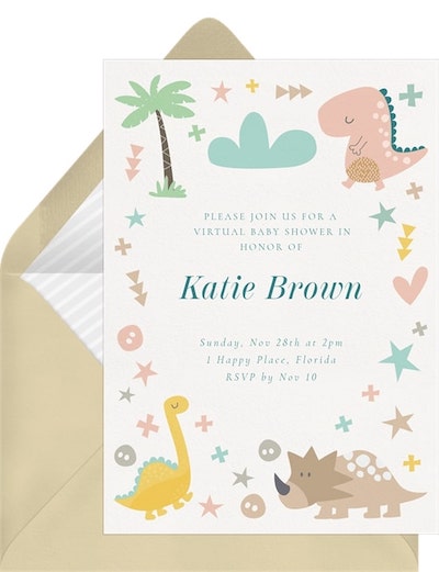 Dino Garden Invitation