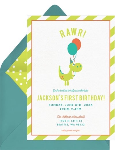 Dino Rawr Invitation