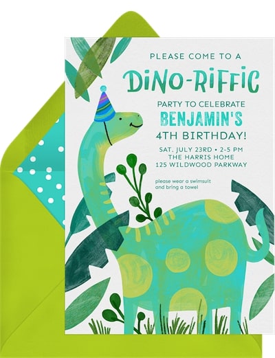 Dino-Riffic Invitation