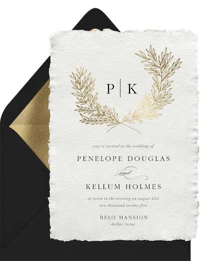 Distinguished Monogram Invitation