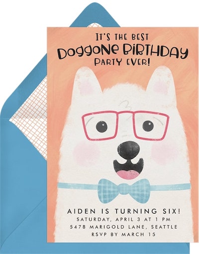 Doggone Birthday Invitation