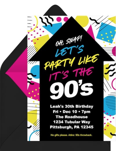 90s party invitation: Dope Throwback Invitation