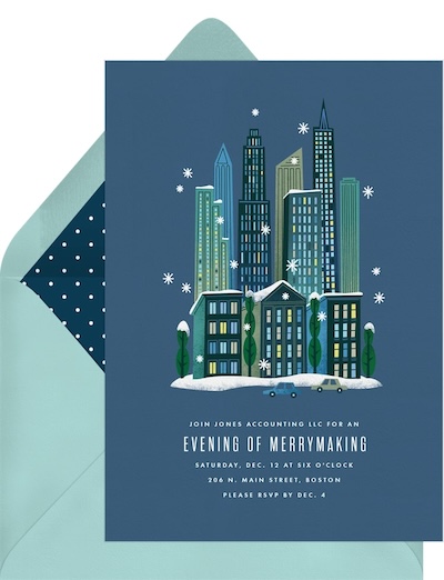 Downtown Holiday Invitation