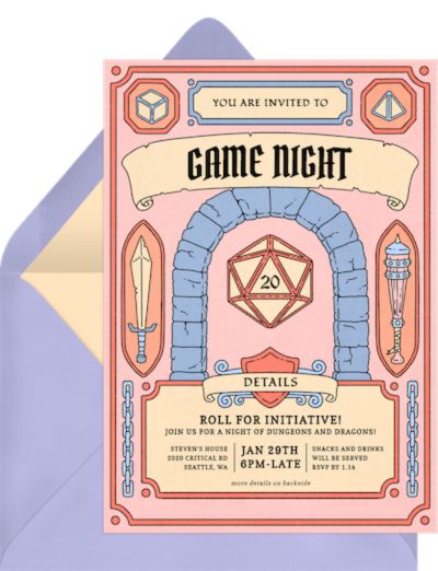 Things to do with friends at home: Dungeon Master Invitation