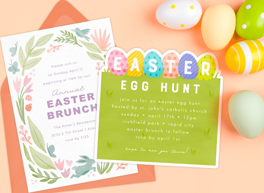 Easter invitations: Easter Egg Hunt invitation