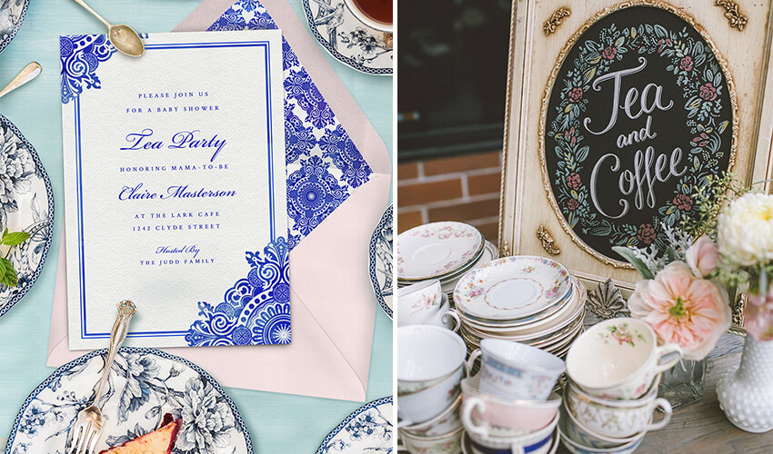 Easy Ideas and Invites for a DIY Springtime tea party baby shower