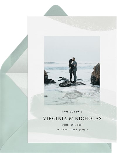 Wedding themes for summer: Ebb and Flow Save the Date