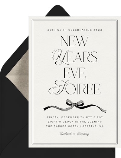 Elegant Bow Invitation