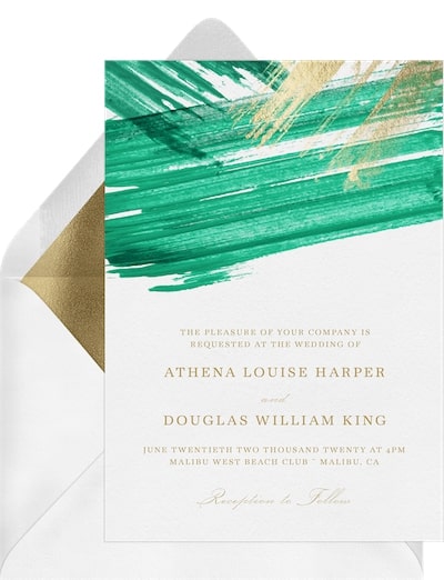 Elegant Gold Leaf Invitation