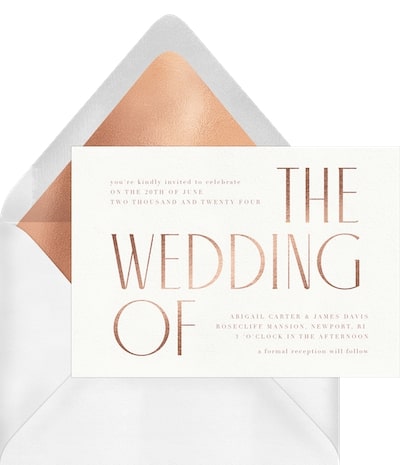 Elegant Union Invitation