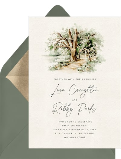 Enchanted Arbor Trail Invitation
