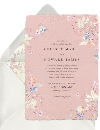 Wedding color palette: Endless Love Invitation