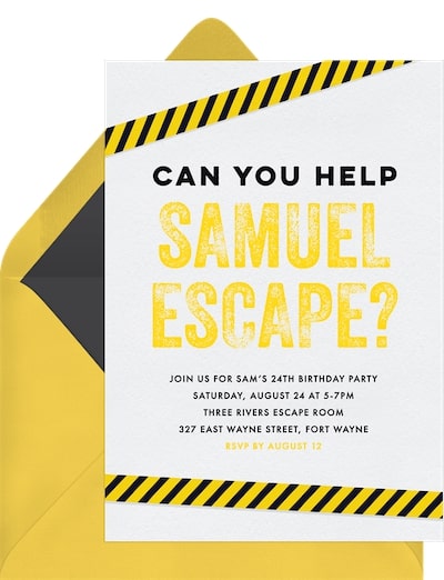 Escape Room Invitation