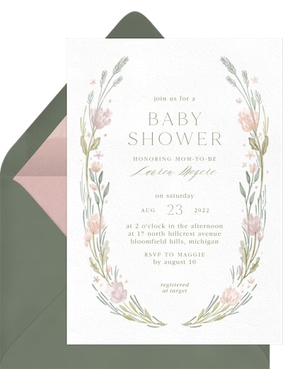 Ethereal Wreath Invitation