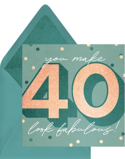 Fabulous Forty Card