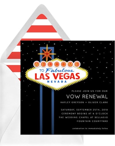 Fabulous Las Vegas Invitation