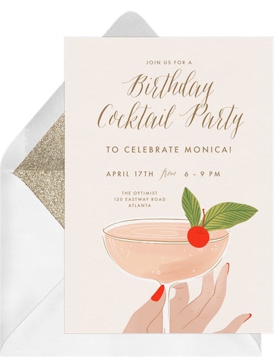 Cocktail party ideas: Fancy Cocktail Invitation