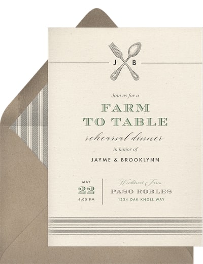 Dinner party invitations: Farmhouse Chic Invitation