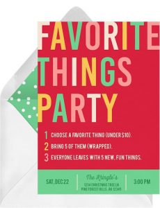 Favorite Things Party Invitation