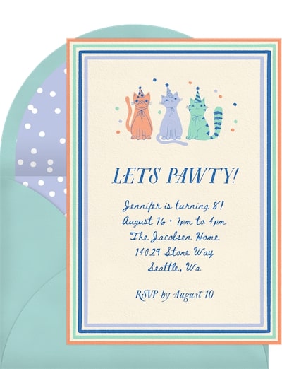 Festive Cats Invitation
