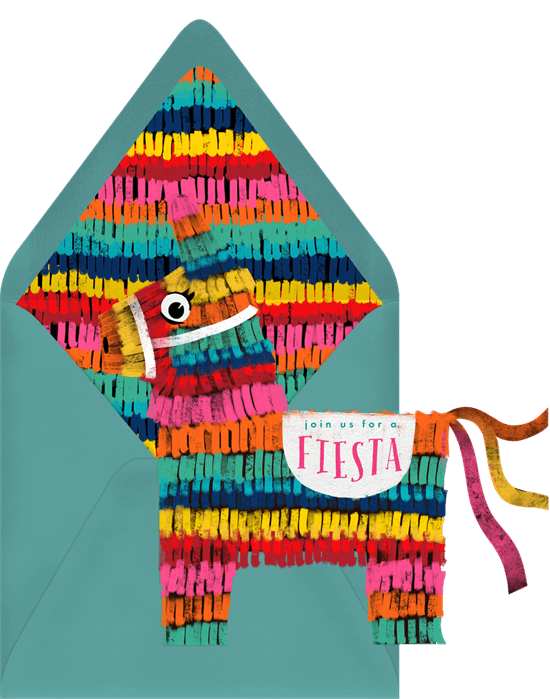 Taco party ideas: Festive Piñata Invitation