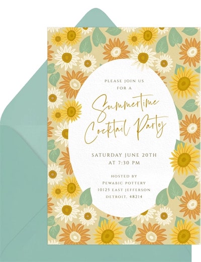 Festive Sunflowers Invitation