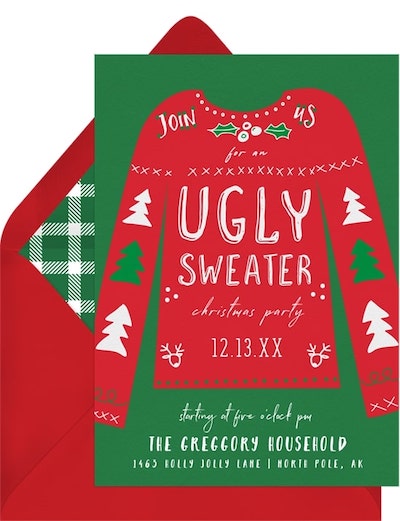 Festive Ugly Sweater Invitation