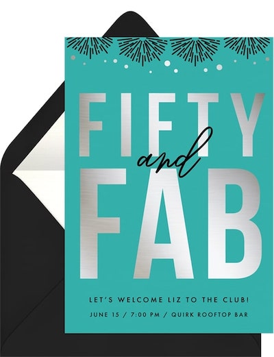 Fifty and Fab Invitation