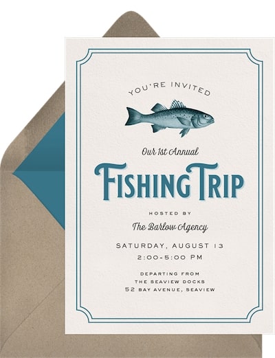 Fishing Themed 30th Surprise Birthday Invitations - Gourmet Invitations