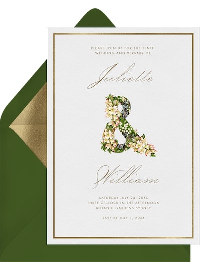 Floral Ampersand Invitation