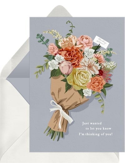Sympathy messages for loss of husband: Floral Sentiments Card