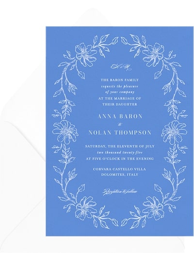 How to address wedding invitations: Flower Blossoms Invitation