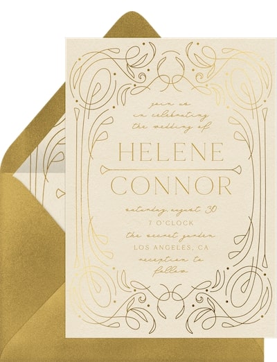 Party themes for adults: Flowing Linework Invitation
