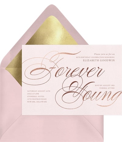 60th birthday invitations: Forever Young Invitation
