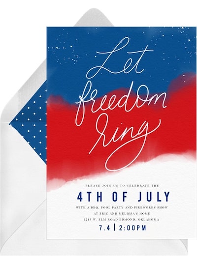 Freedom Ring Invitation