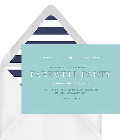 Farewell party invitation: Friendly Send Off Invitation