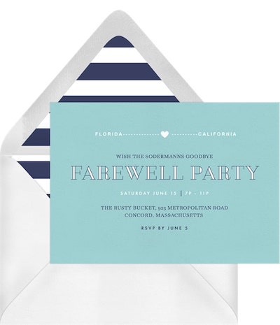 Farewell party: Friendly Send Off Invitation