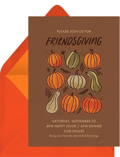 Friendsgiving Pumpkins Invitation