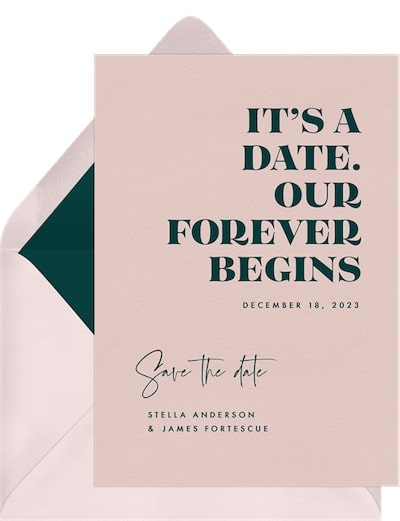 Save the date text: From This Day Forward Save the Date