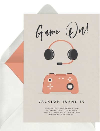 15th birthday ideas: Gaming Essentials Invitation