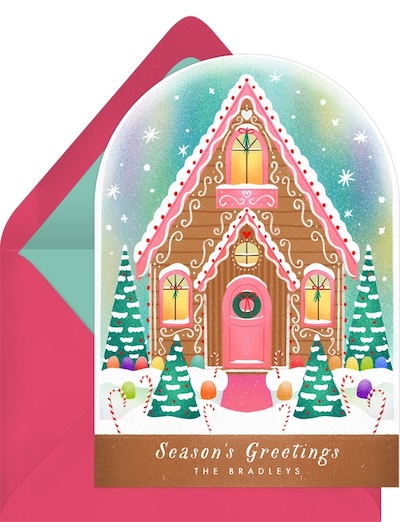 Gingerbread Cabin Card