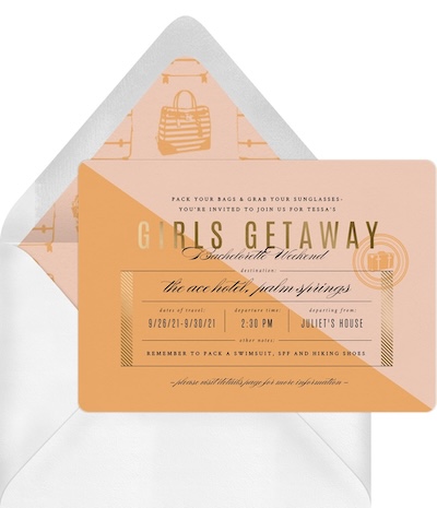 Girls Getaway Invitation