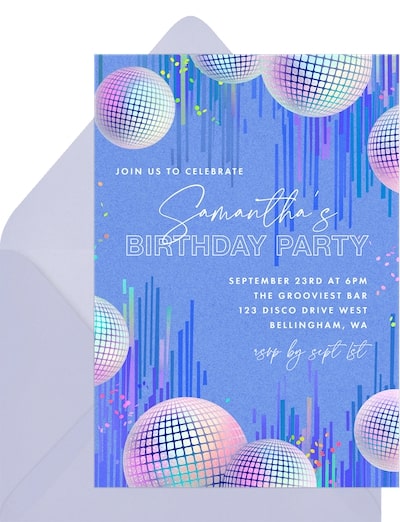 Glitter Groove Invitation